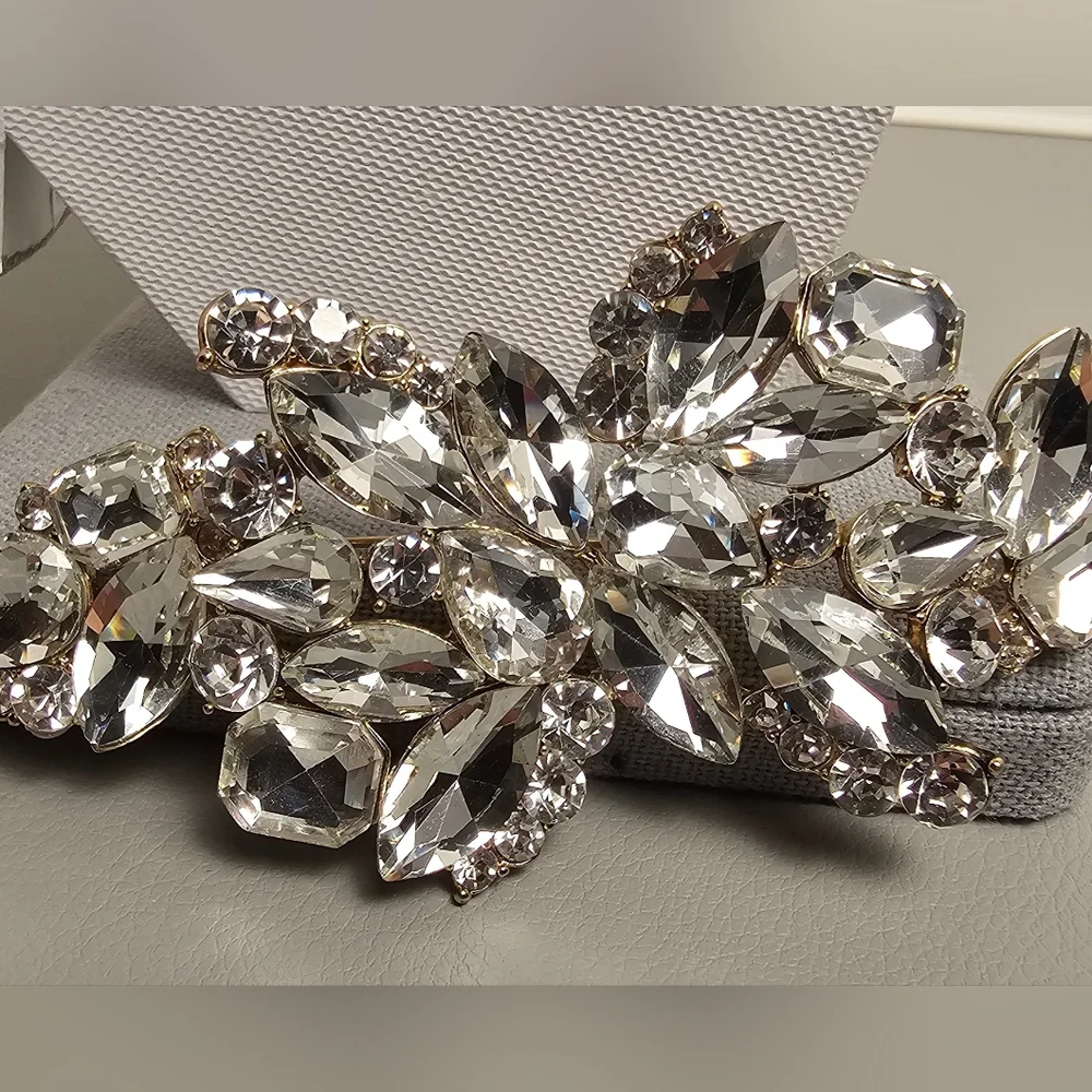 [M. Haskell For INC] Large Gold Crystal Cluster Statement Brooch/Pin